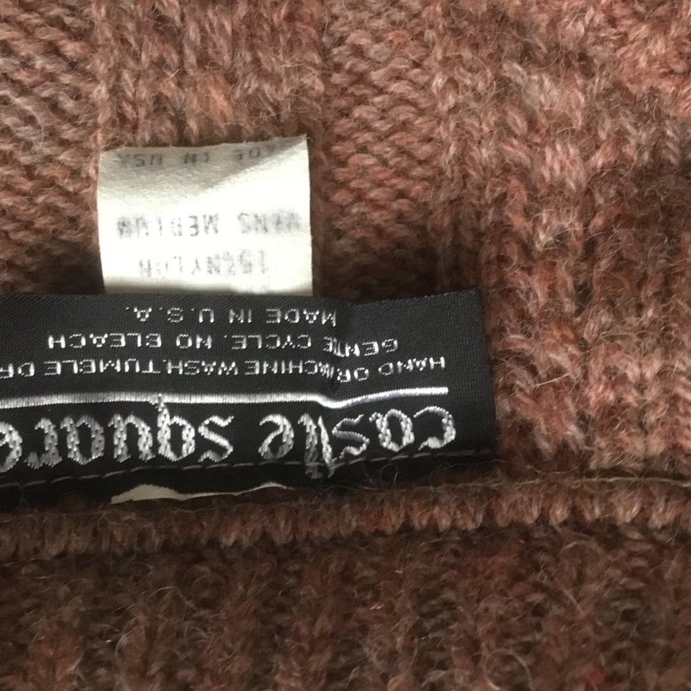 Vintage "Castle Square" Sweater MEDIUM Made in USA-Very Nice